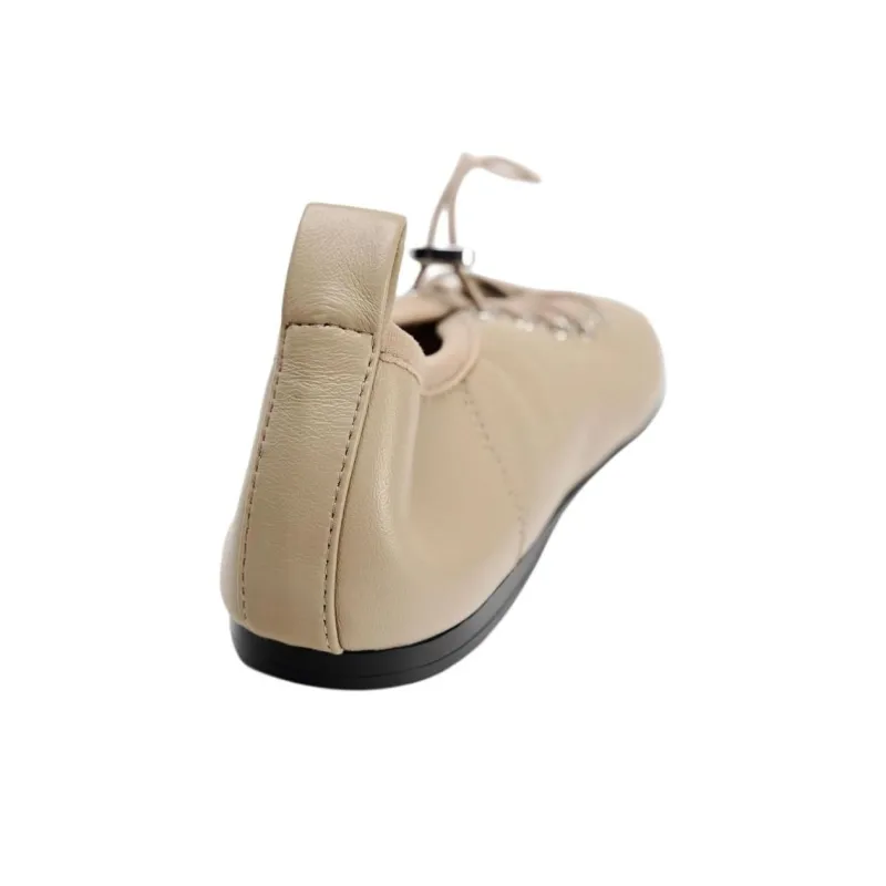 ZARA Casual Single Shoes Women's Light Beige Yellow-5