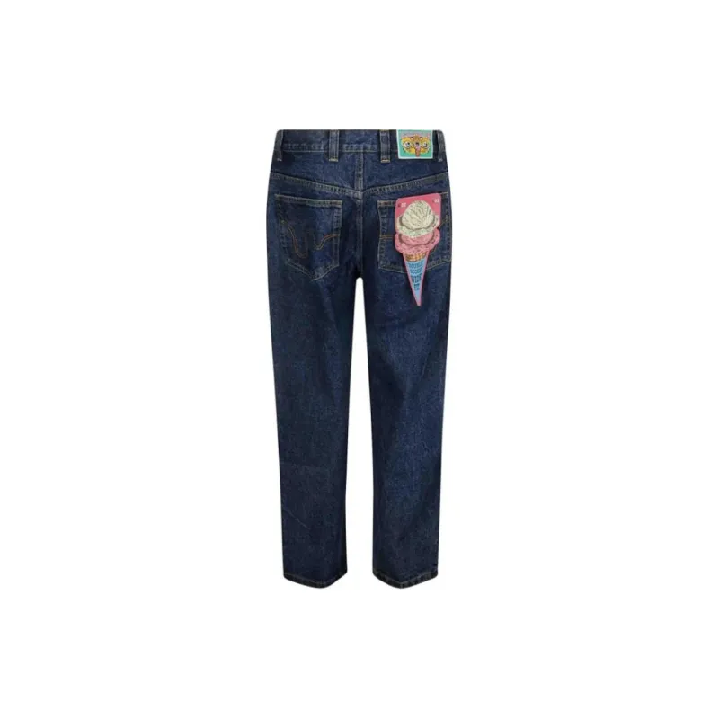 Ice Cream Running Dog-print Jeans-1