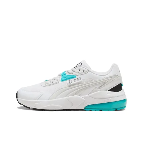 PUMA Mercedes-AMG Petronas F1 Anti-Slip Wear-Resistant Low-Top Casual Shoes Men's White