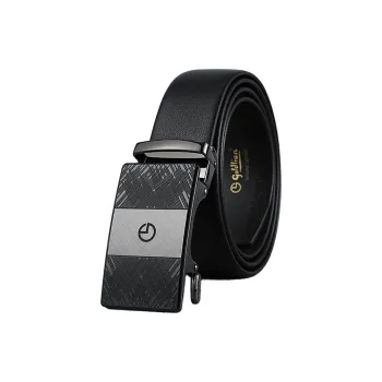 GOLDLION Matte Textured Automatic Buckle Anti-Fingerprint Smooth Finish Top Grain Cow Leather Leather Belts Men's 3.5cm