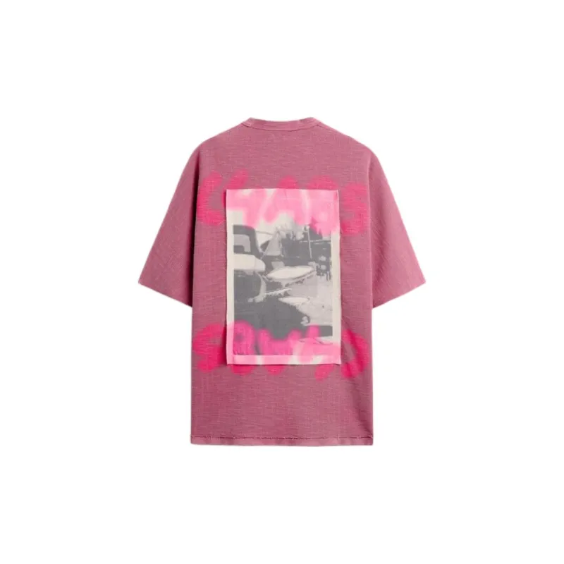 ZARA T-Shirts Men Pink-1