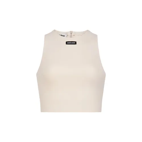 MIU MIU Tank Tops Women's Beige