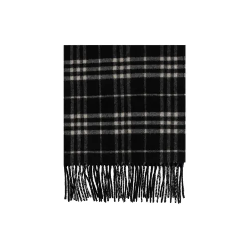 Burberry Cashmere Knit Scarves Unisex Black