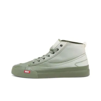 DIESEL High-Top Canvas Shoes Men's Green
