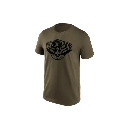 NBA New Orleans Pelicans T-Shirts Men Army Green