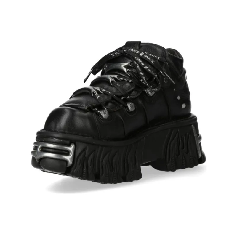 NEW ROCK Low-Top Casual Shoes Unisex Black-2