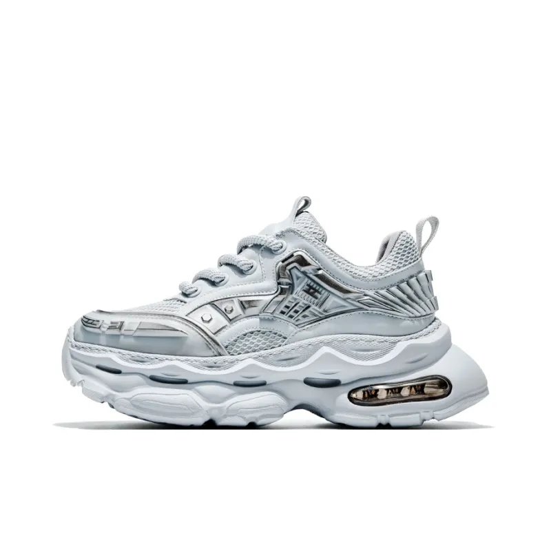 MOERBAI Breathable Height Increasing Low Top Chunky Sneakers Unisex-12