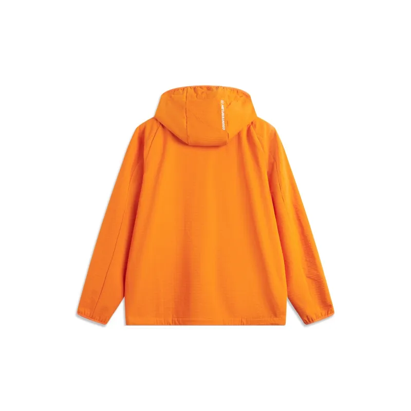 LiNing CF Tracing Waterproof And Windproof To Keep Warm Windbreaker Jacket Unisex Evening Orange-1