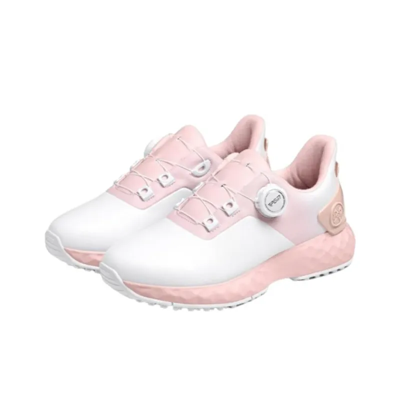 PGM Anti Slip Wear Resistant Low Top Golf Shoes Women's White Pink-2
