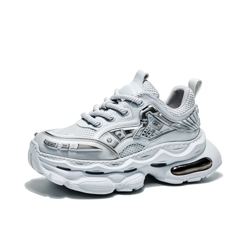MOERBAI Breathable Height Increasing Low Top Chunky Sneakers Unisex-13