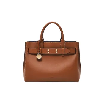 FOSSIL Smooth Leather Crossbody One Shoulder Handbags Regular Women's Brown