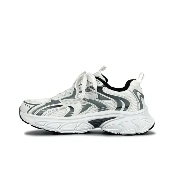 LuzaoT SUPER DRAG Chunky Sneakers Unisex Low Top White ./Gray