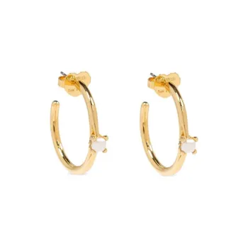 Kate Spade Little Luxuries Pearl Hoop Earrings