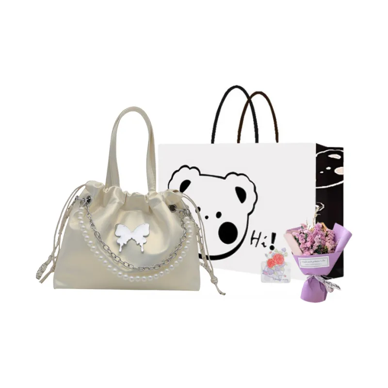 NX DOUGHNUT Pu Backpack Regular Women's Black/Ecru/Silver/Pink-24