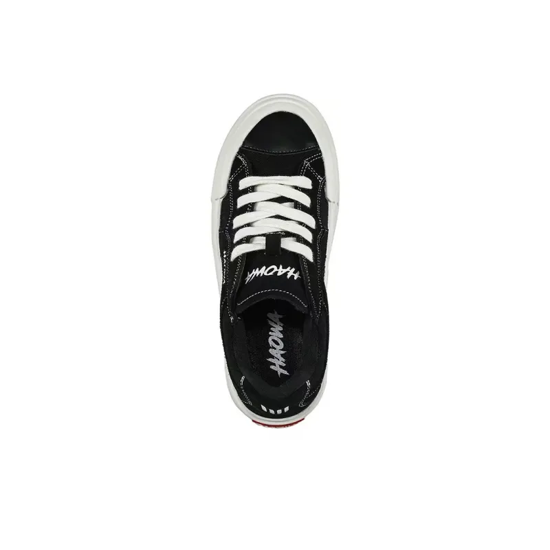 HAOWA Step Shine Sable Anti Slip And Wear Resistant Cushioning Coverage Low Top Canvas Shoes Women's Black-2