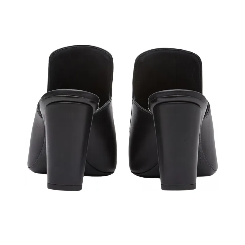 FERRAGAMO GANCINI Wrap toe Slippers Women's Black-3
