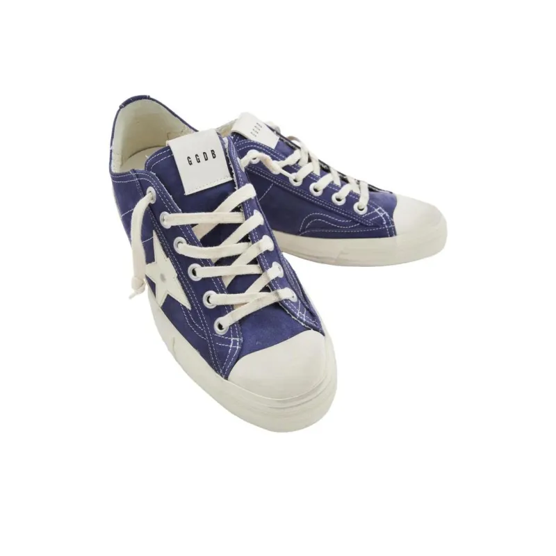 Golden Goose V Star 2 Low Top Skateboard Shoes Men's Blue-3