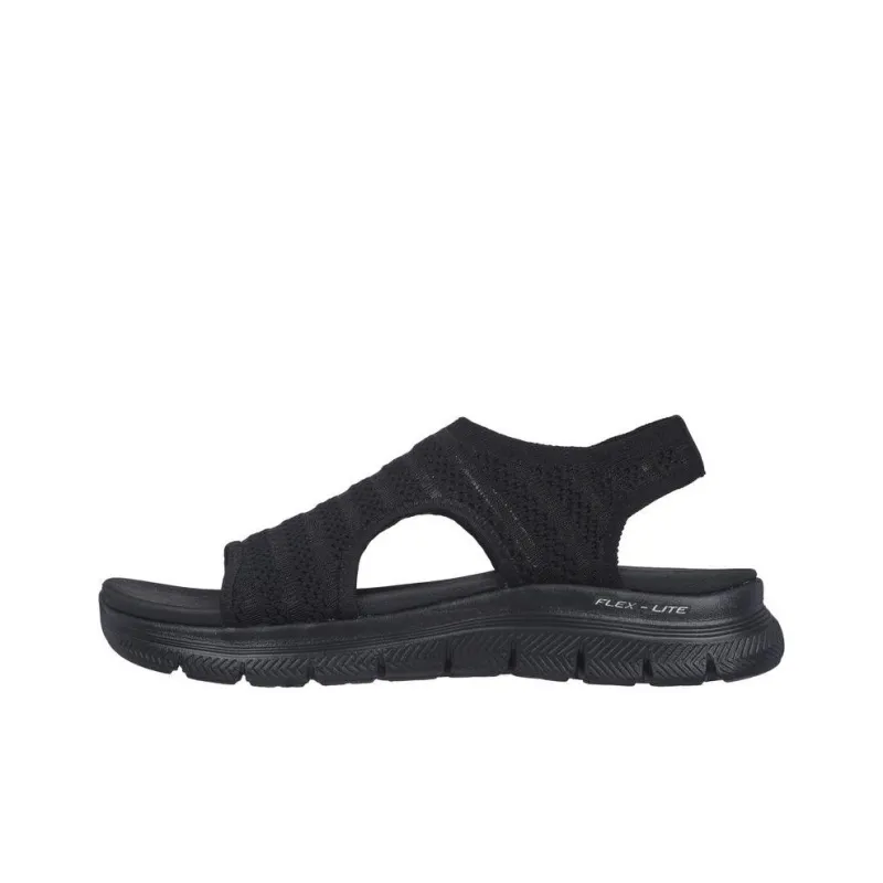 Skechers Flex Appeal 4.0 One Strap Sandals 3.2 Women's Black-0
