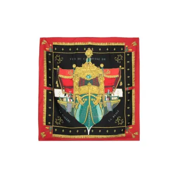 CHANEL Vue Du Carosse De La Galère La Réale Silk Scarf