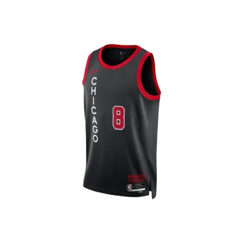 NBA Chicago Bulls Basketball Jerseys Unisex Black