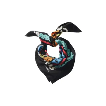 CHANEL Silk Silk Scarves Women's Multicolor