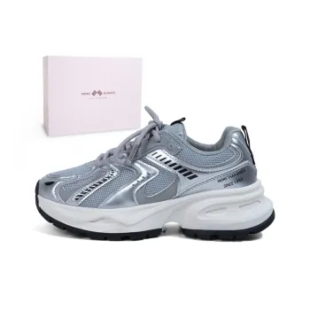 MINGKUANG Street Trend Box Height Increasing Wear Resistant Breathable Slip Resistant Low Top Chunky Sneakers Women's