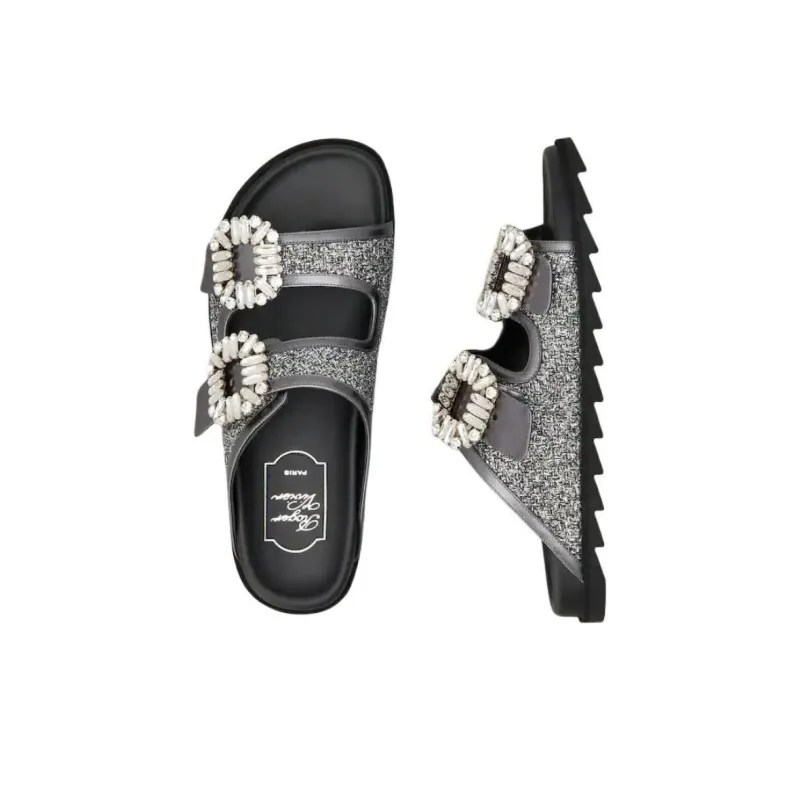 Roger Vivier Embellished Open Toe Sandals Women's-3