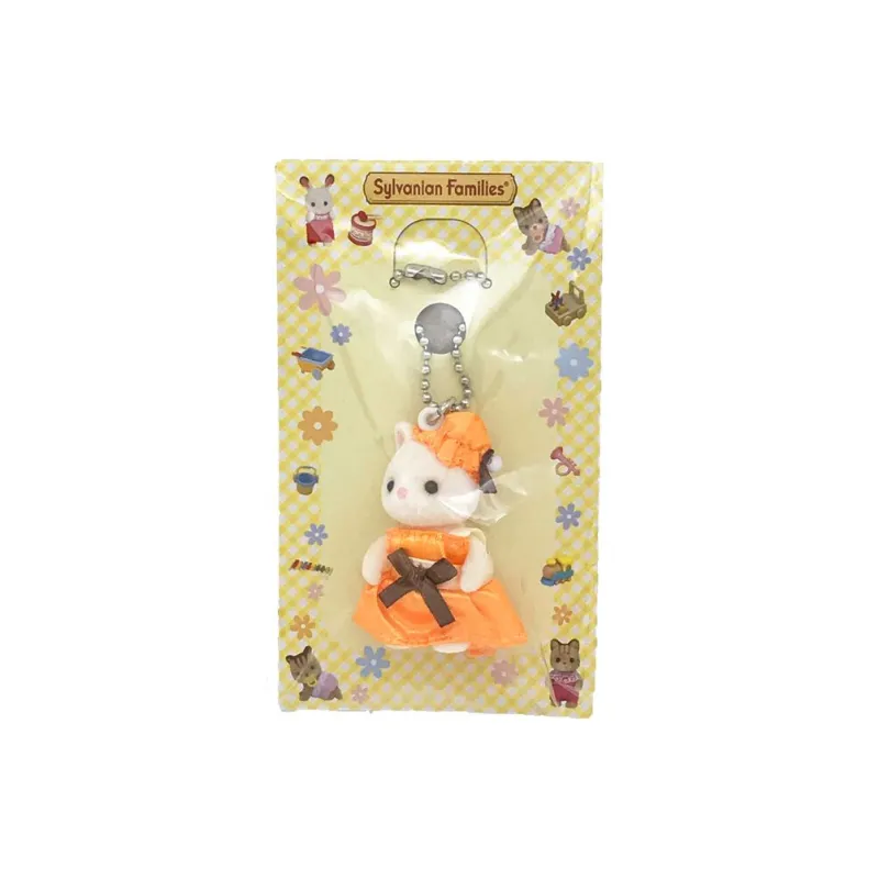 Sylvanian Families Silk Cat Keychain Dolls Plush Pendant 15cm High-1