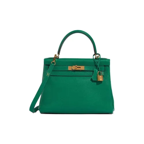 HERMES Kelly Togo Calfskin Kelly Bag Handbags Women's 6W Menthe Mint Green