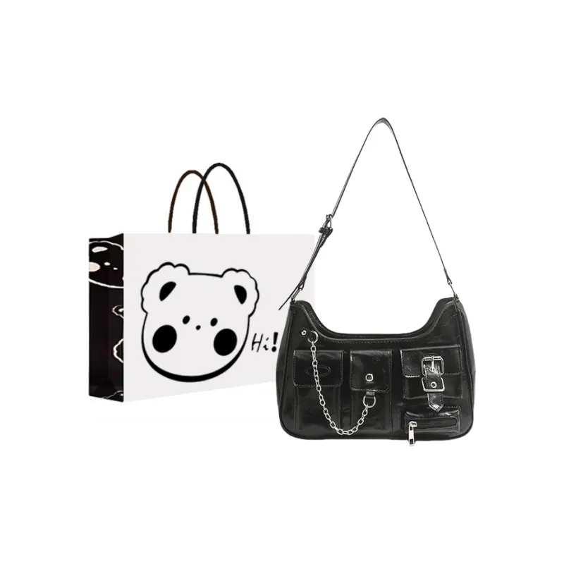 NX DOUGHNUT PU Crossbody Bag, Shoulder Bag Women's Black/White-1