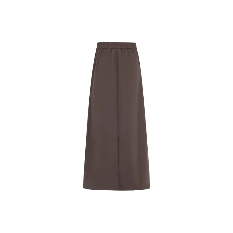 MEIYANG Casual Long Skirts Women's Coffee-1
