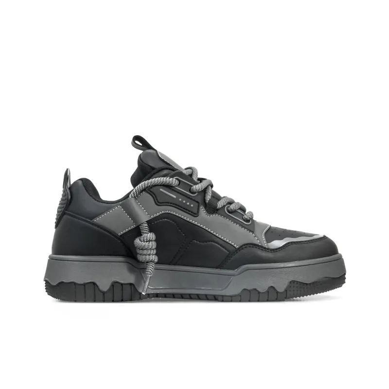 KFT Puffy Shoes Cushioning, Abrasion Resistant, Height Increasing Low Top Skateboard Shoes Unisex-18