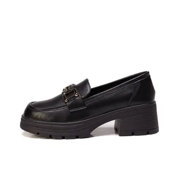 Bull charm Loafers Women's Black