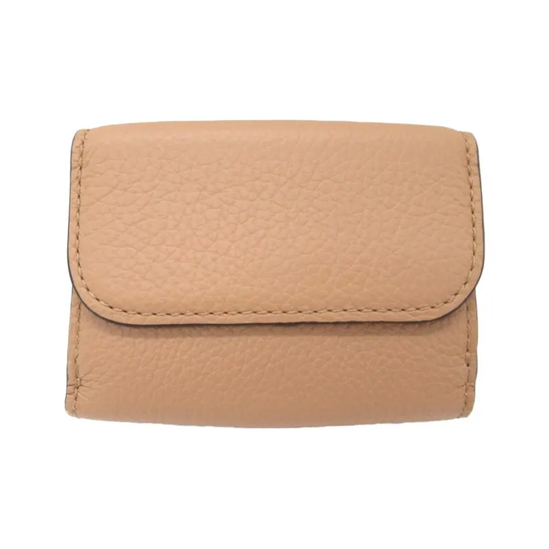 Chloe Leather Wallet Women's Brown-2