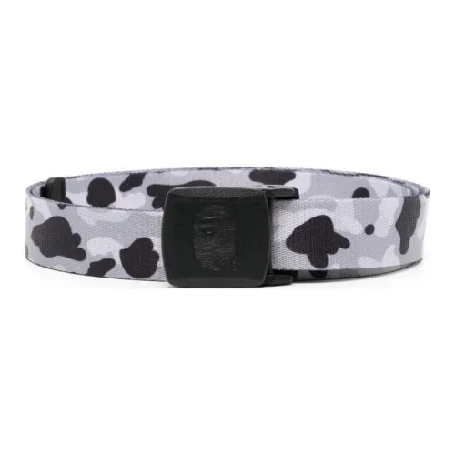 A BATHING APE Camouflage Print Polyester Belt Men's Light Gray Width: 3CM