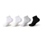 No-Show Socks (2 Bleached+1 Black+1 Gray)
