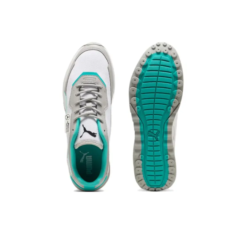 PUMA Mercedes AMG Petronas F1® Anti Slip Wear Resistant Low Top Casual Running Shoes Men's White Gray-3