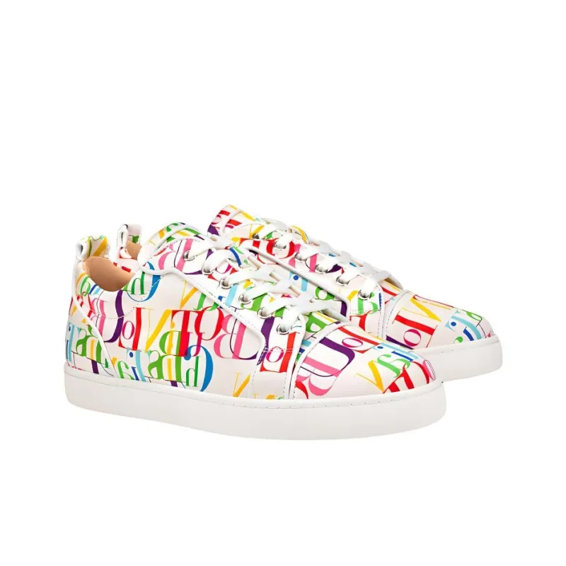 CL LUBOTING Louis Junior 1.0 Spikes Orlato Low Top Stylish Skateboarding Shoes Men's White-3