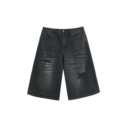 JHYQ Denim Shorts Unisex Black