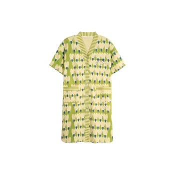 MIIOW Nightgown Women's Grass Green Heart-Shaped