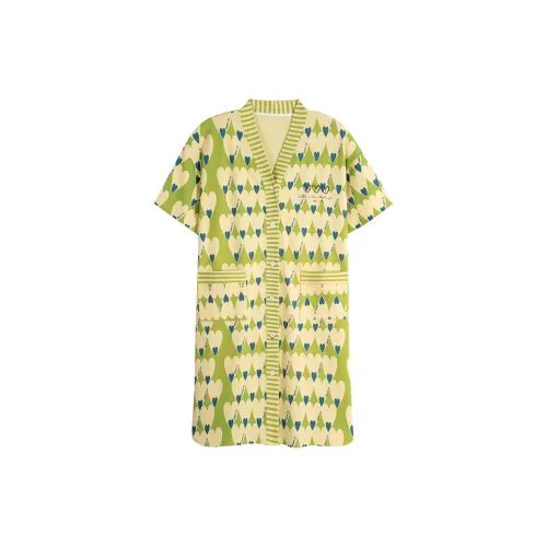 MIIOW Nightgown Women's Grass Green Heart-Shaped