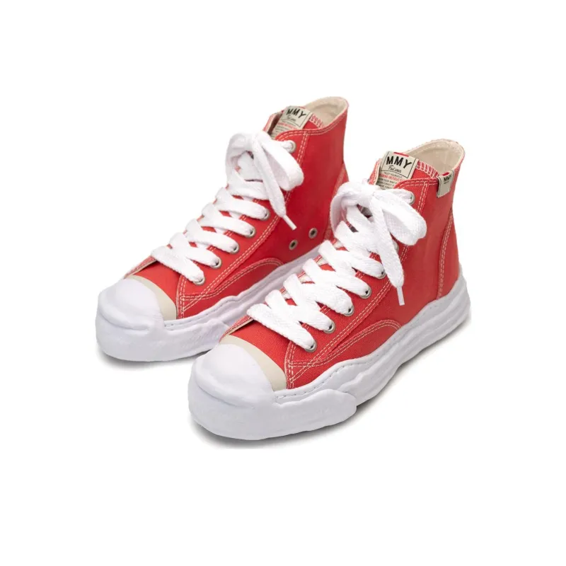 MIHARA YASUHIRO Hank High Top Canvas Shoes Unisex Orange-2