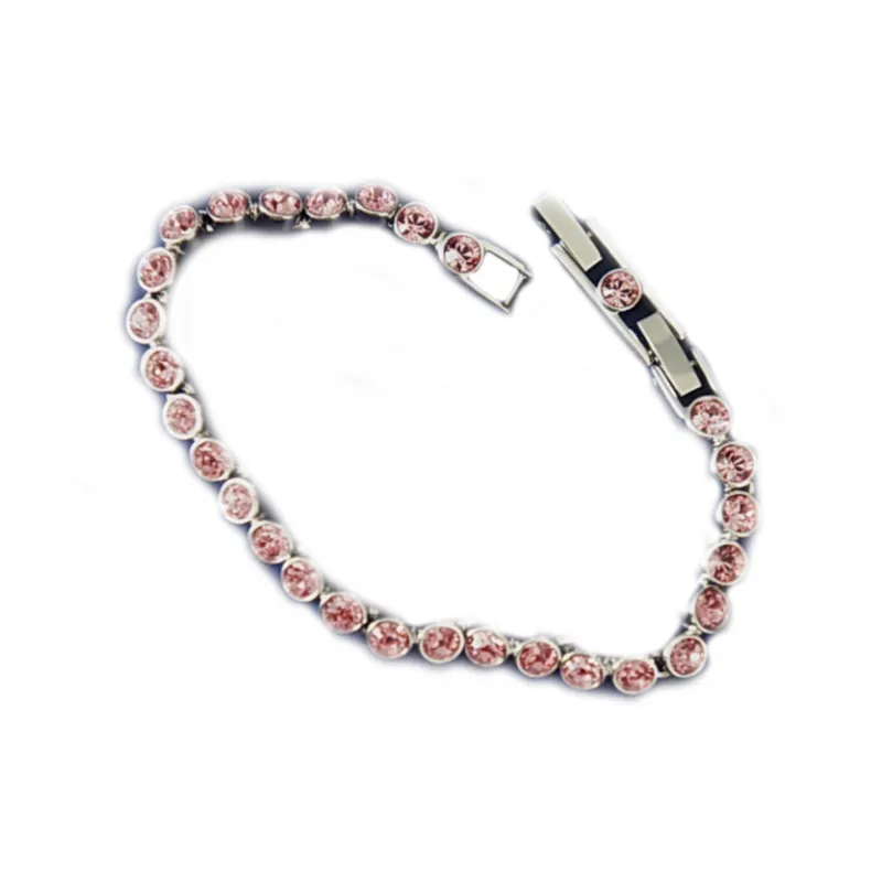 Swarovski Alloy Crystal Bracelets Women's Pink-1