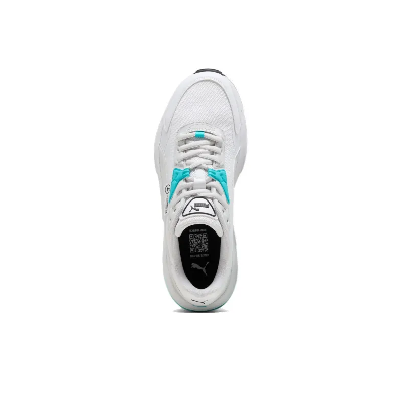 PUMA Mercedes AMG Petronas F1 Anti Slip Wear Resistant Low Top Casual Shoes Men's White-3