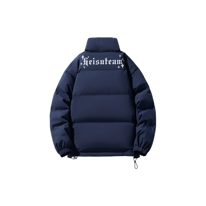 HEISU Quilting Cocoon Shaped Puffer Jacket Winter Unisex-3