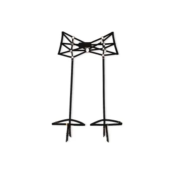 Victoria's Secret Very Sexy Leopard Embroidery Garter Belt / Black Underwear Accessory Women's Black