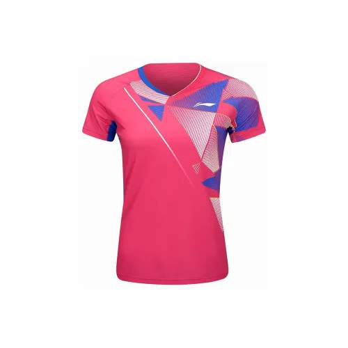 LINING Badminton Series Badminton Jerseys Women's Vibrant Rose Red