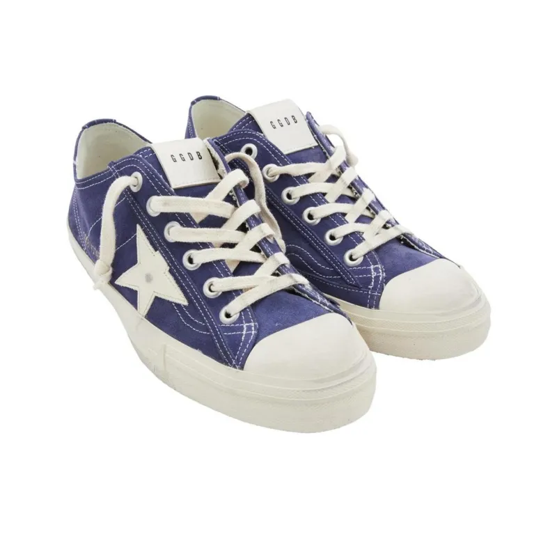 Golden Goose V Star 2 Low Top Skateboard Shoes Men's Blue-2