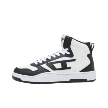 DIESEL S-Ukiyo High-Top Skateboard Shoes Men's Black White