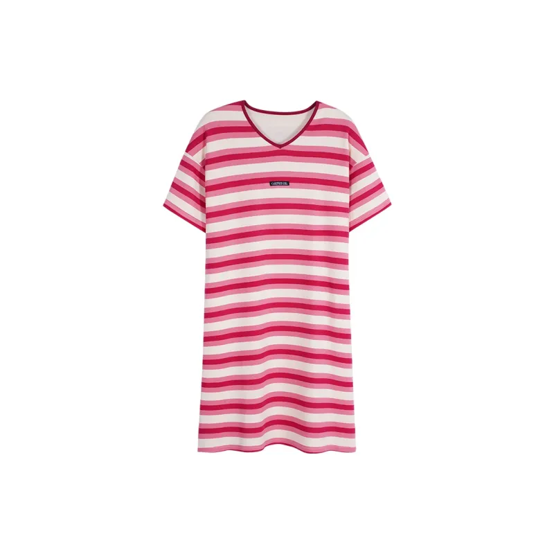 MIIOW Cool One Summer Series Nightgown Women's Stripes Pink-0